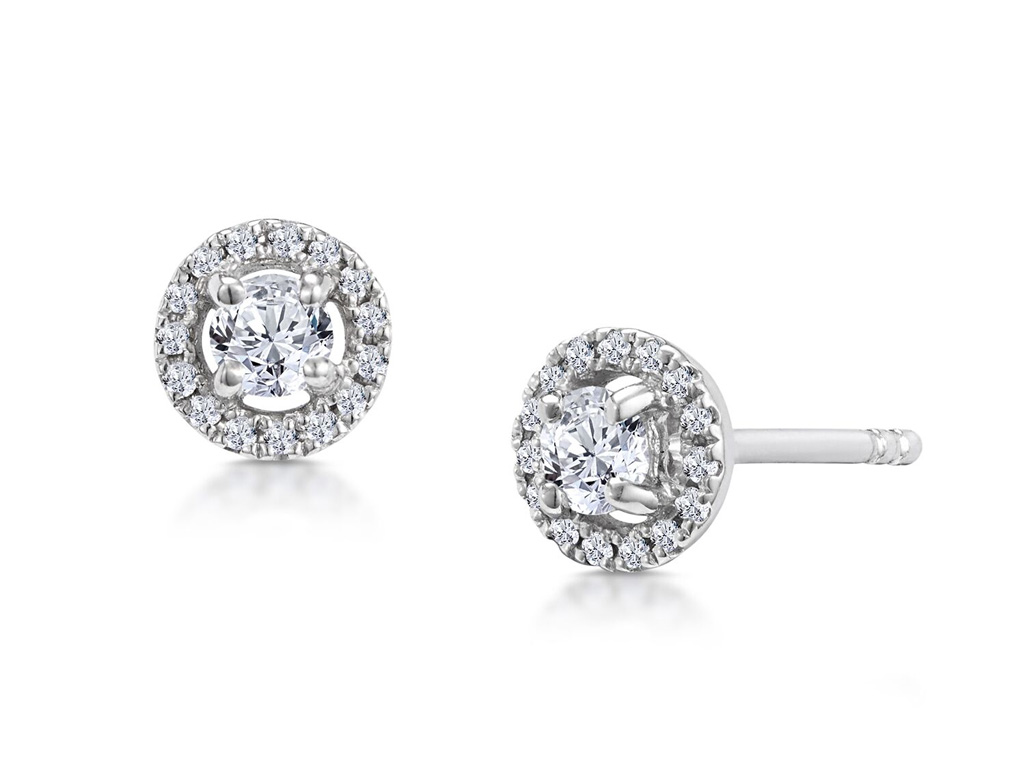 Halo-diamond-earrings