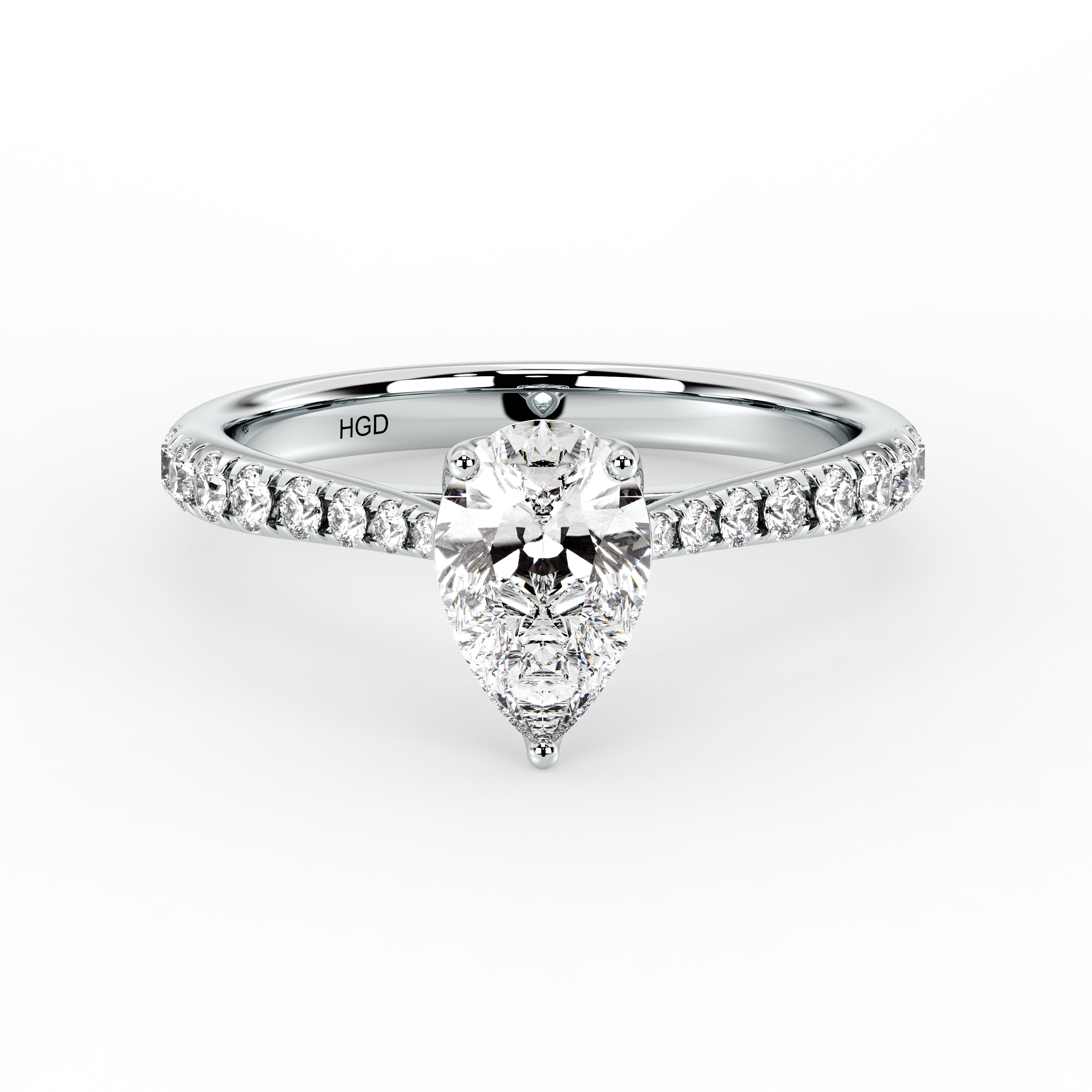 pear cut diamond engagement ring