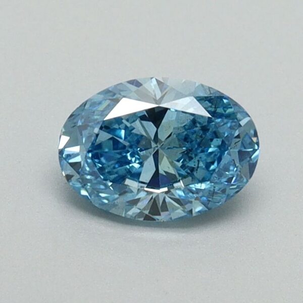 0.50 Carat Blue SI1 Oval Diamond