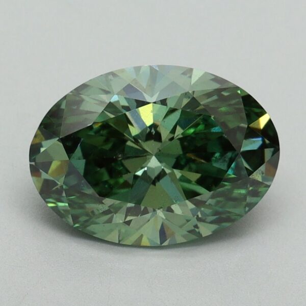 2.52 Carat Green VS2 Oval Diamond